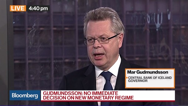 Governor Már Gudmundsson interviewed by Bloomberg