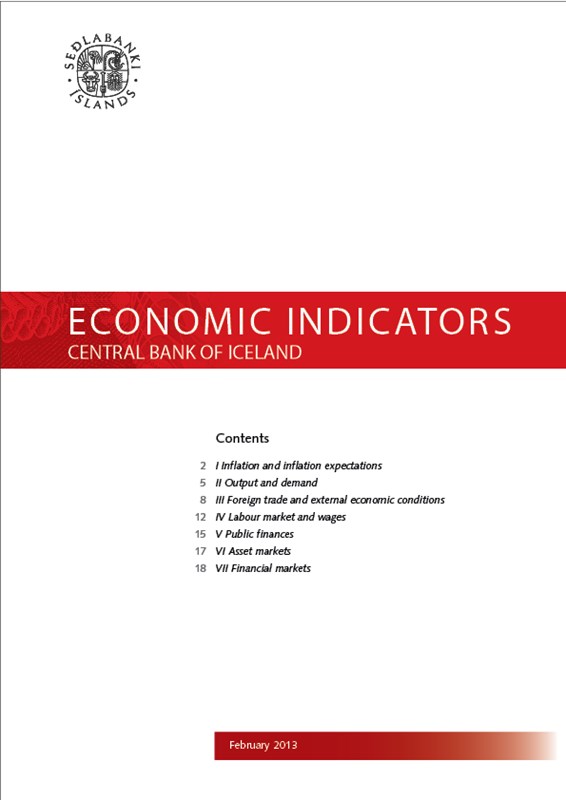 Cover of Economic Indicators February 2013