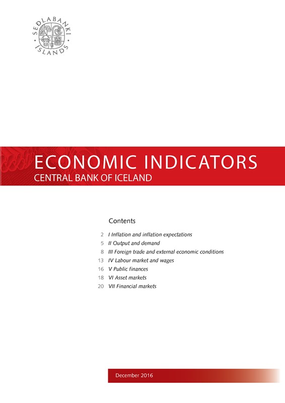Cover of Economic Indicators December 2016