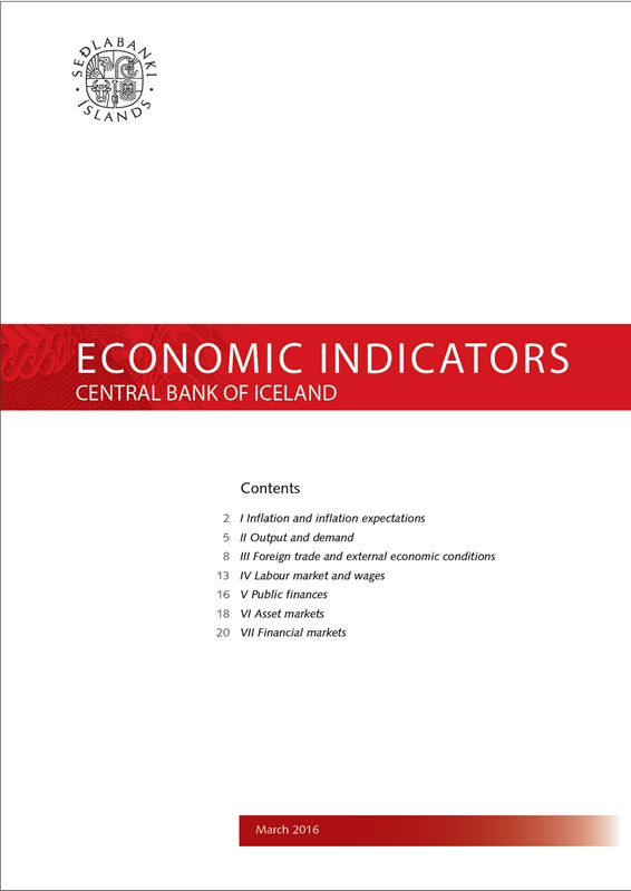 Cover of Economic Indicators March 2016