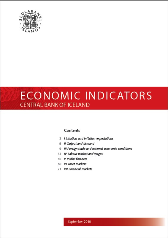 Cover of Economic Indicators September 2018