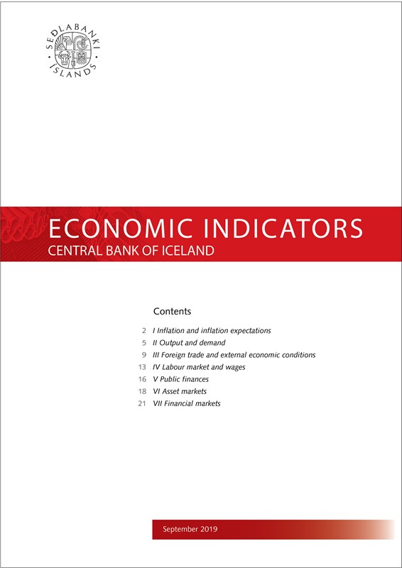Cover of Economic Indicators September 2019
