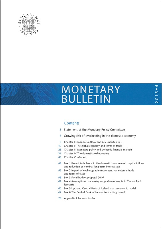 Cover of Monetary Bulletin 2015/4